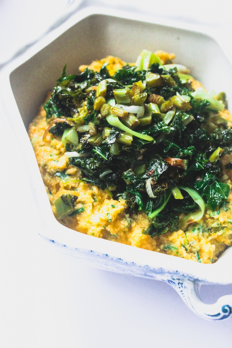 Polenta with Leeks and Kale Tenement Kitchen